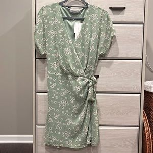 All In Favor Floral Wrap Dress